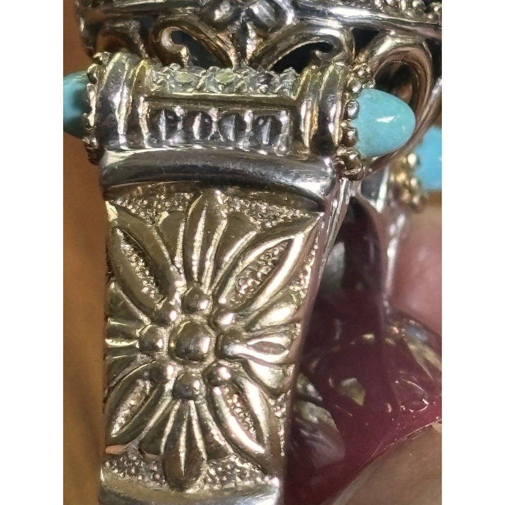 Gems En Vogue London Blue Topaz and Turquoise Size 9 - Picture 5 of 11
